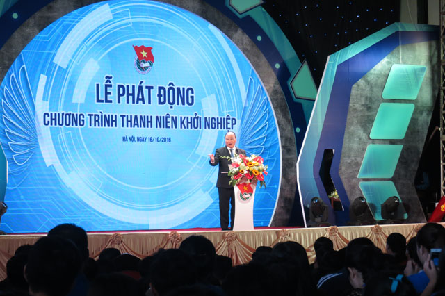 Thủ tướng Nguyễn Xuân Phúc phát động Chương trình Thanh niên khởi nghiệp (Ảnh: K.T)