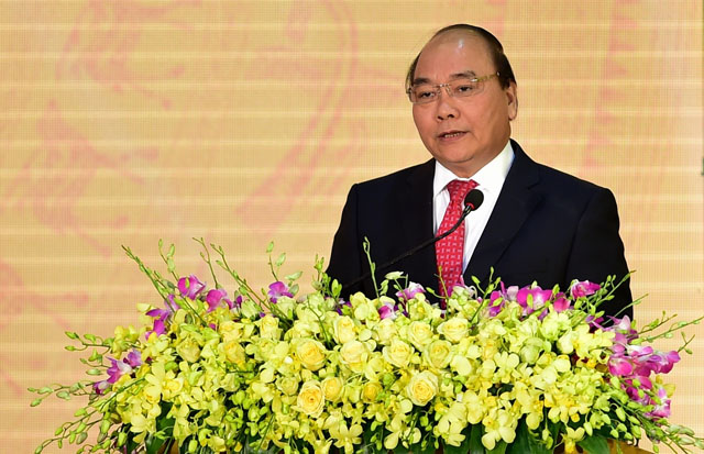Thủ tướng Nguyễn Xuân Phúc phát biể tại buổi lễ