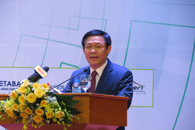 Phó thủ tướng Vương Đình Huệ phát biểu tại Diễn đàn (Ảnh: K.T)