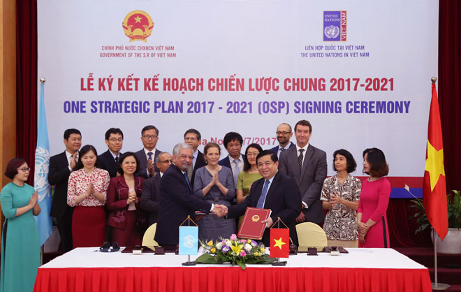 Lễ ký kết Kế hoạch Chiến lược chung giai đoạn 2017-2021 (Ảnh: Đức Trung)
