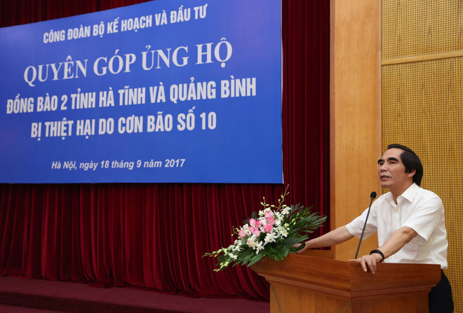 Thứ trưởng Nguyễn Văn Trung phát biểu tại buổi lễ