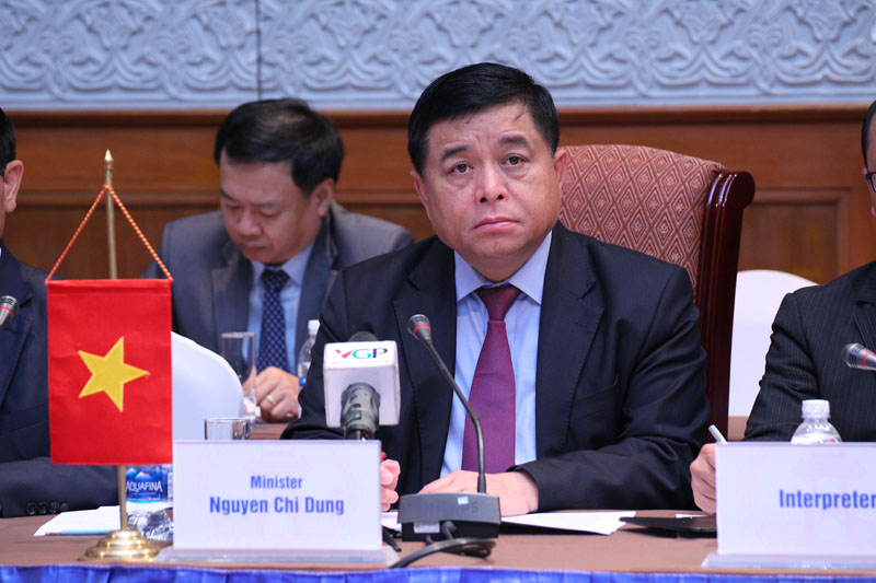 Bộ trưởng Bộ Kế hoạch và Đầu tư Nguyễn Chí Dũng phát biểu khai mạc Hội nghị (Ảnh: Chí Cường(