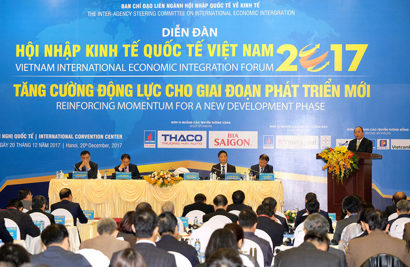Thủ tướng Chính phủ Nguyễn Xuân Phúc dự và phát biểu tại Diễn đàn Hội nhập kinh tế quốc tế
