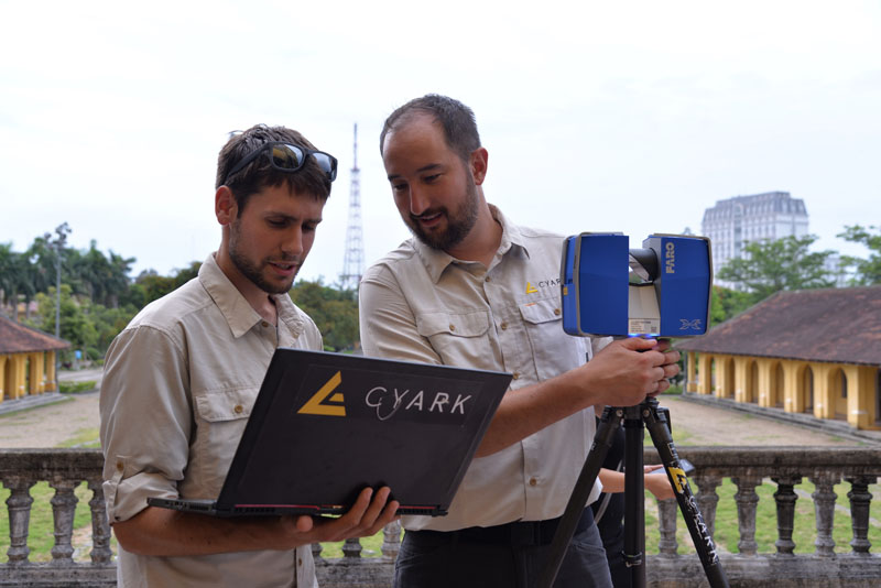 Dữ liệu thu thập được bằng kỹ thuật quét laze mặt đất (LiDAR) tại Cung An Định sẽ được lưu trữ vào các thiết bị của Seagate