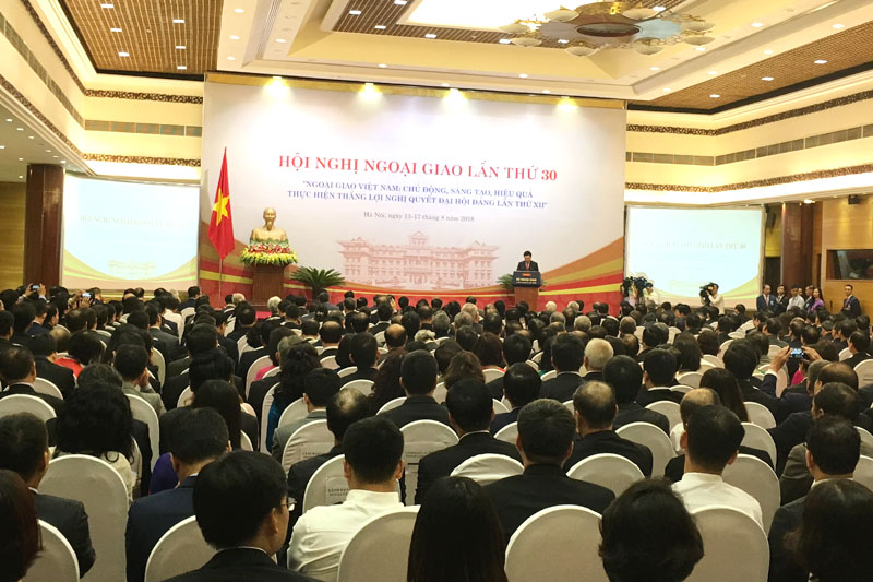 Toàn cảnh Hội nghị. Trong ảnh: Phó Thủ tướng, Bộ trưởng Ngoại giao Phạm Bình Minh phát biểu khai mạc Hội Nghị