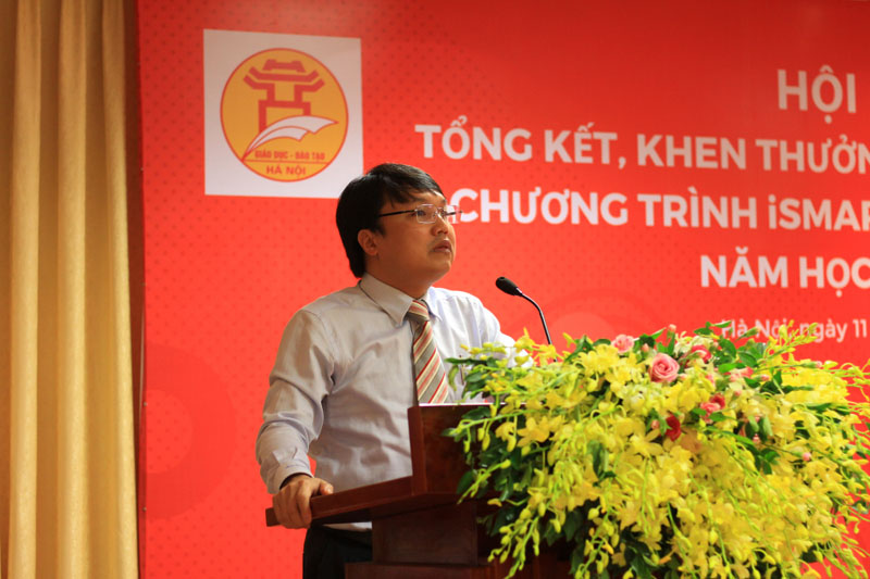  TS. Tạ Ngọc Trí, Phó Vụ trưởng Giáo dục Tiểu học - Bộ GD ĐT phát biểu tại hội nghị