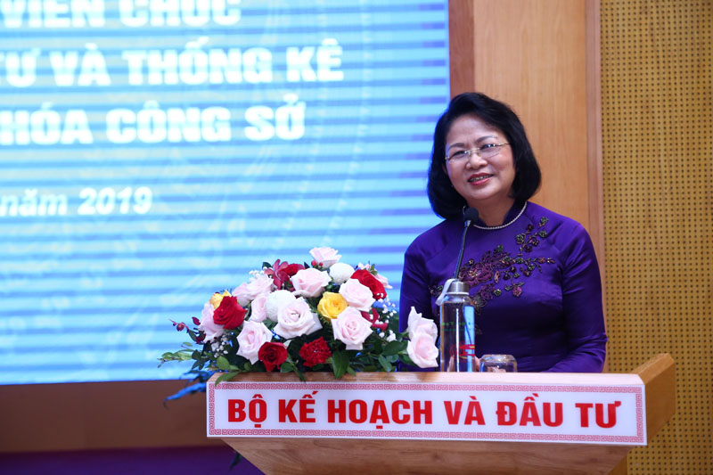 Phó Chủ tịch nước Đặng Thị Ngọc Thịnh phát biểu tại buổi lễ (Ảnh: Lê  Tiên)