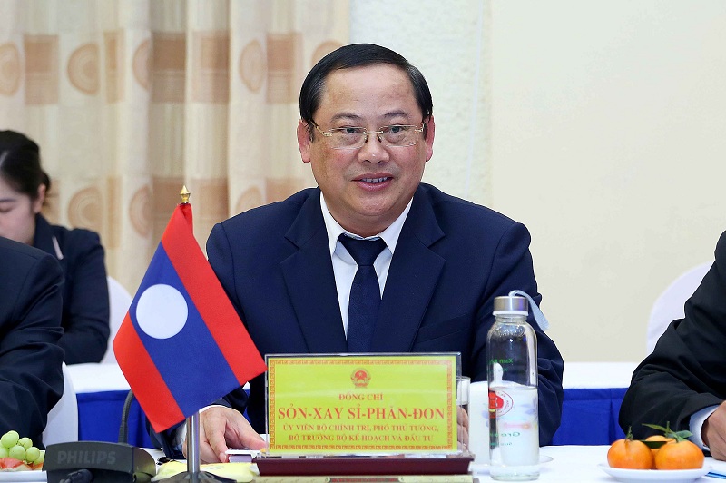 Phó Thủ tướng kiêm Bộ trưởng Kế hoạch và Đầu tư Lào Sonsay Siphandone (Ảnh: Minh Trang)
