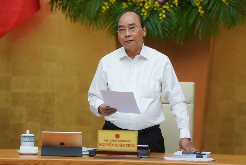 Thủ tướng Nguyễn Xuân Phúc chủ trì cuộc họp (Ảnh: VGP)