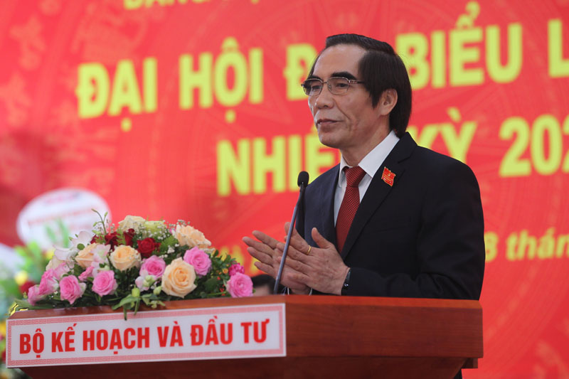 Bí thư Đảng ủy, Thứ trưởng Nguyễn Văn Trung phát biểu khai mạc Đại hội