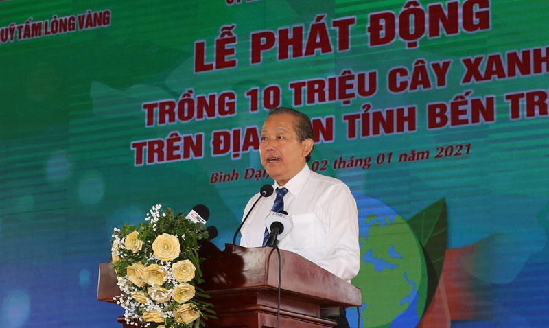 Phó Thủ tướng Thường trực Trương Hòa Bình phát biểu tại lễ phát động
