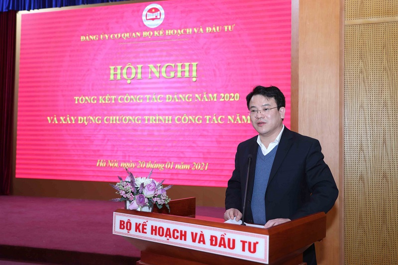 Bí thư Đảng ủy Trần Quốc Phương phát biểu khai mạc Hội nghị (Ảnh: Đức Trung)