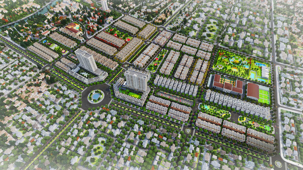 Phối cảnh tổng thể khu đô thị tại trung tâm thành Vinh. Eurowindow Sport City (1)