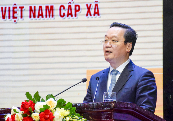 Bí thư Tỉnh uỷ Nguyễn Đức Trung phát biểu