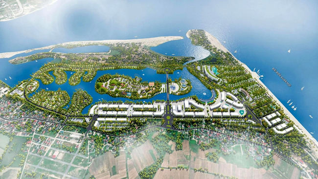 Phối cảnh Dự án khu du lịch sinh thái biển Xuân Hội. 