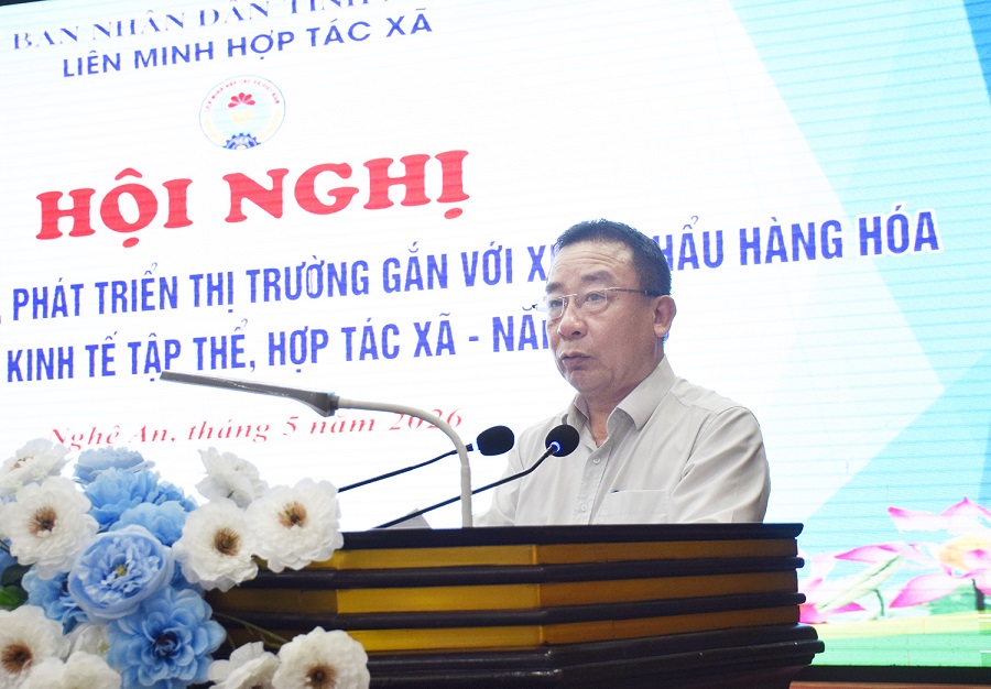 Phó chủ tịch UBND tỉnh Nghệ An phát biểu