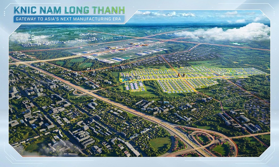 KNIC Nam Long Th&agrave;nh c&oacute; quy m&ocirc; khoảng 1.000 ha (giai đoạn 1), nằm c&aacute;ch S&acirc;n bay quốc tế Long Th&agrave;nh khoảng 5km về ph&iacute;a Nam