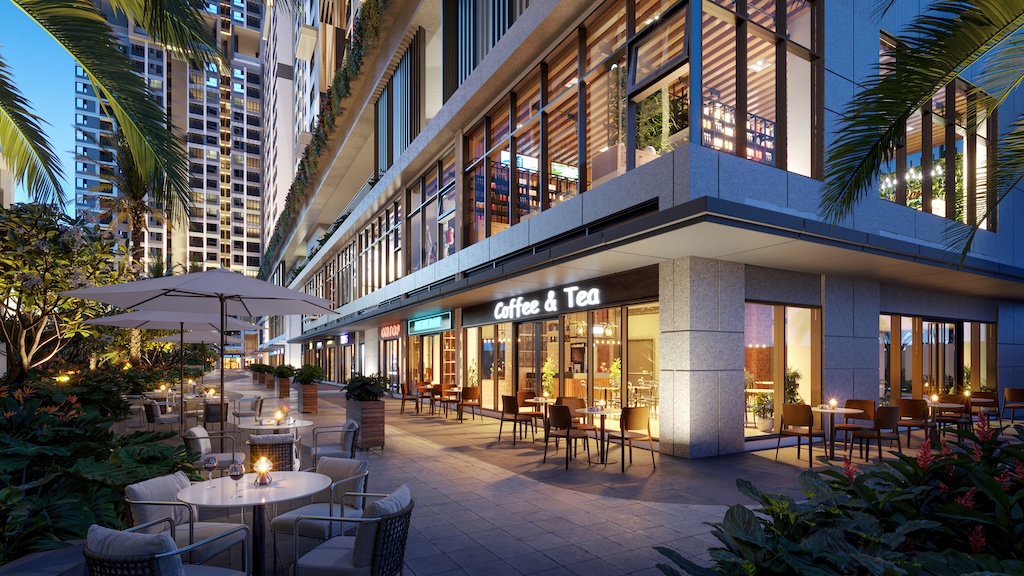 Shop khối đế tại nội khu Dự án The Gió Riverside