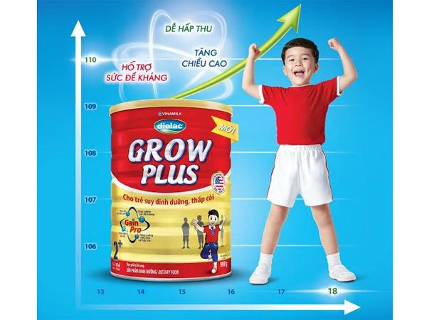 Dielac Grow Plus – Đặc chế cho trẻ suy dinh dưỡng thấp còi, giúp trẻ bắt kịp đà tăng trưởng