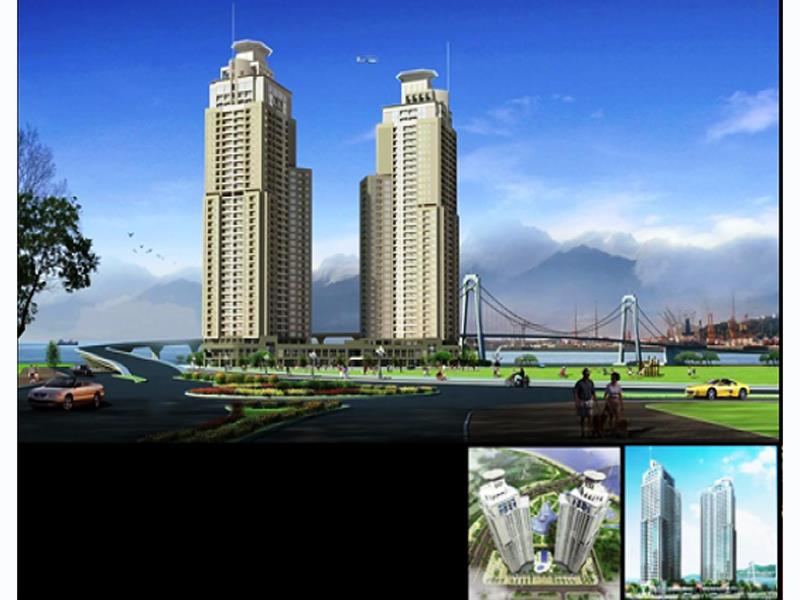 Ảnh – Dự án xây dựng toà tháp đôi Blooming Tower bên cầu Thuận Phước của Công ty TNHH Đầu tư và Phát triển Hàn Quốc.