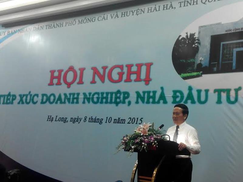 Ông Nguyễn Văn Thành, PCT UBND tỉnh Quảng Ninh phát biểu tại hội nghị