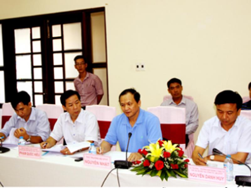 Thứ trưởng Bộ Giao thông Vận tải Nguyễn Nhật phát biểu tại buổi làm việc