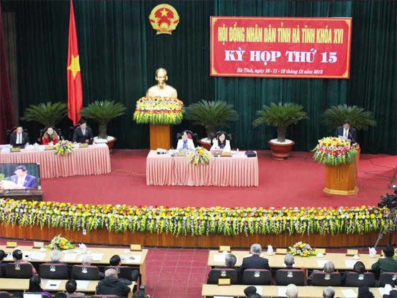 Khai mạc kỳ họp thứ 15 khóa XVI HĐND tỉnh Hà Tĩnh