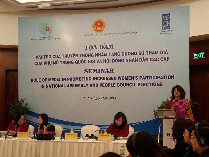 Truyền thông được khẳng định là kênh khá quan trọng trong việc nâng tỷ lệ phụ nữ tham chính của Việt Nam.