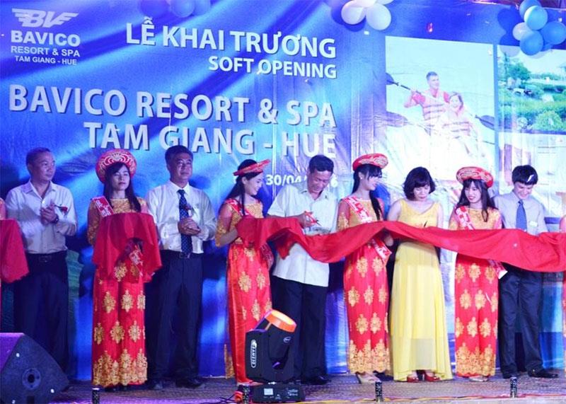 Cắt băng khai trương giai đoạn 1 Bavico Resort & Spa Tam Giang.
