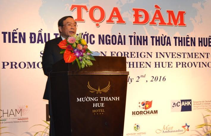 Chủ tịch UBND Thừa Thiên Huế Nguyễn Văn Cao cam kết đồng hành cùng doanh nghiệp khi đến đầu tư vào tỉnh.