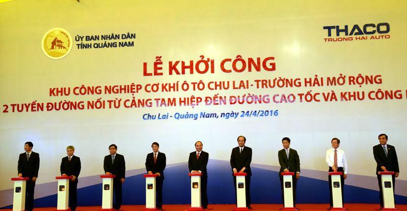 Khởi công mở rộng KCN cơ khí ô tô Chu Lai - Trường Hải cuối tháng 4/2016.