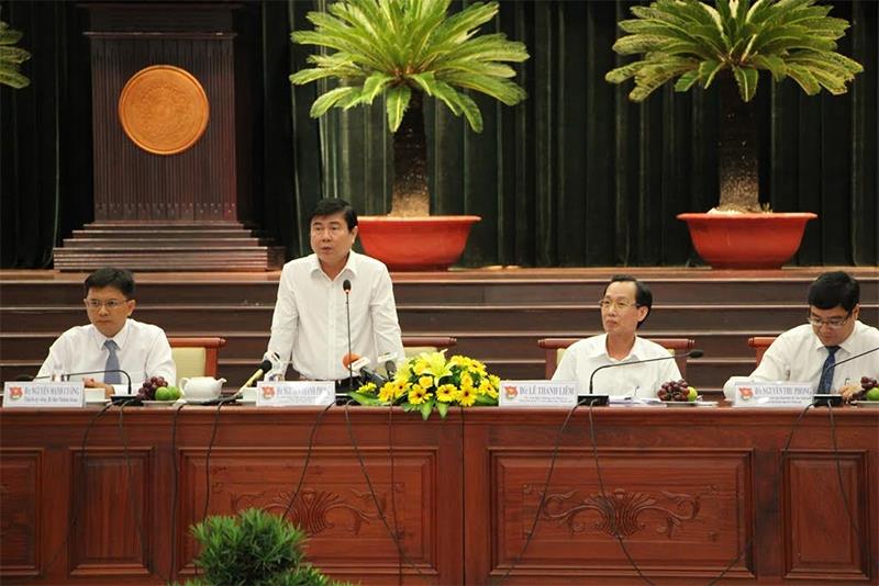 Chủ tịch UBND TP.HCM Nguyễn Thành Phong cho biết thành phố luôn ủng hộ doanh nghiệp phát triển. Ảnh Gia Huy