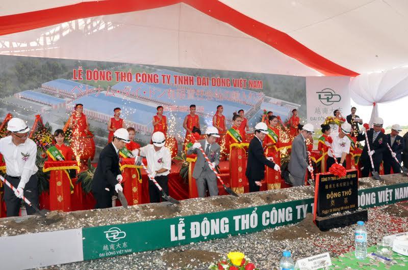 Động thổ Dự án 50 triệu USD tại KCN Texhong Hải Hà.