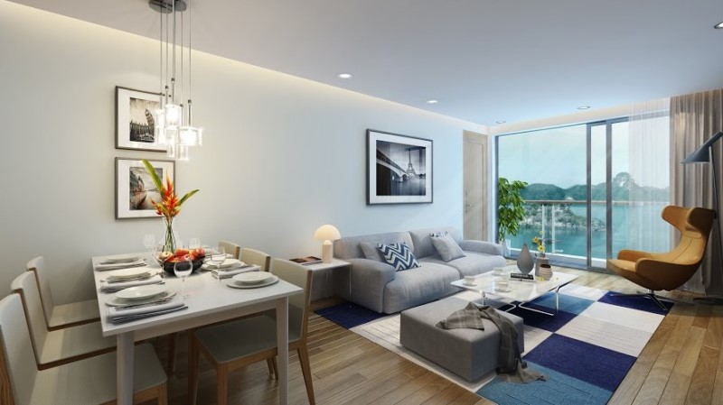 100%  căn hộ Green Bay Premium đều có tầm nhìn hướng biển và nội thất sang trọng.