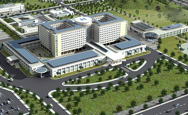 Phối cảnh mô hình Dự án xây dựng bệnh viện đa khoa Hải Phòng.