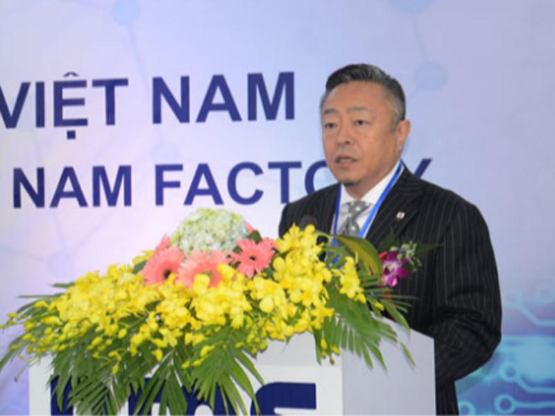 Ông Ono Fumiaki - Chủ tịch Hội đồng quản trị kiêm Giám đốc điều hành Tập đoàn NMS phát biểu tại buổi lễ