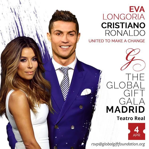 Cristiano Ronaldo – khách mời sẽ nhận giải thưởng “Bác Ái” do Global Gift trao tặng.