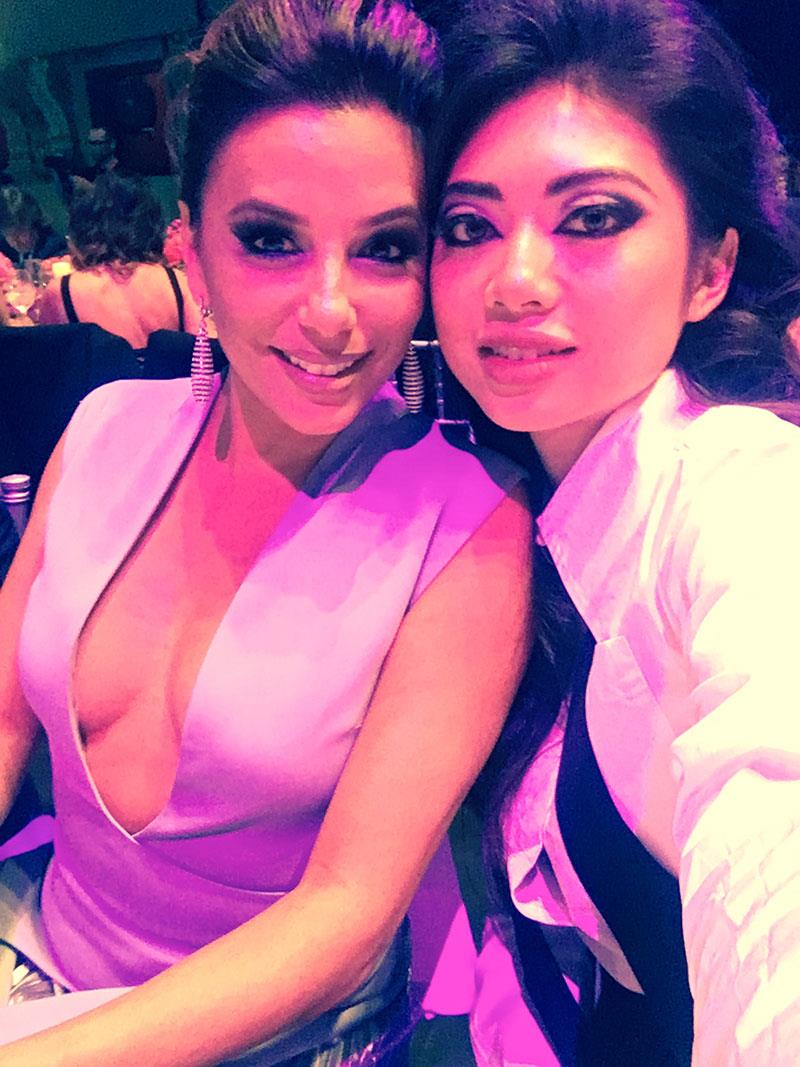 Coco Trần và nữ diễn viên Eva Longoria tại sự kiện.