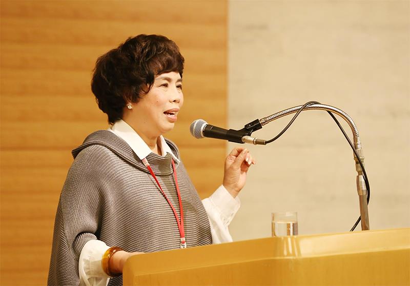 Bà Thái Hương phát biểu tại buổi Gặp gỡ doanh nghiệp Việt Nam- Nhật Bản