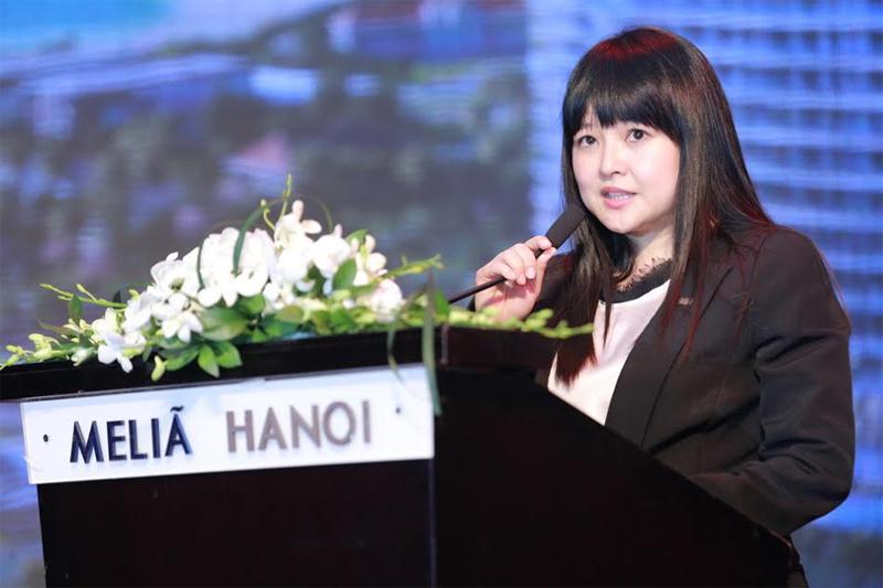 Bà Lew Yen Ping - Tổng quản lý của The Ascott Limited tại Việt Nam tới tham dự và phát biểu tại sự kiện.