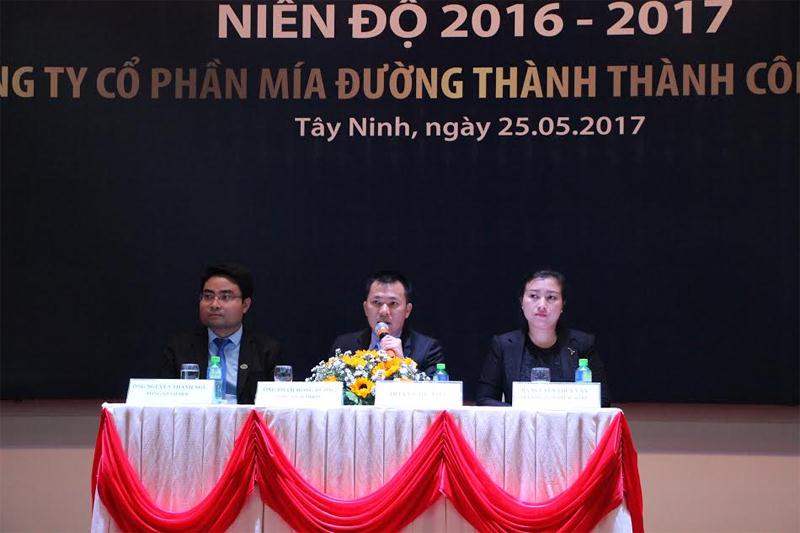 Toàn cảnh đại hội đồng cổ đông bất thường niên độ 2016-2017 của TTCS tại Tây Ninh.
