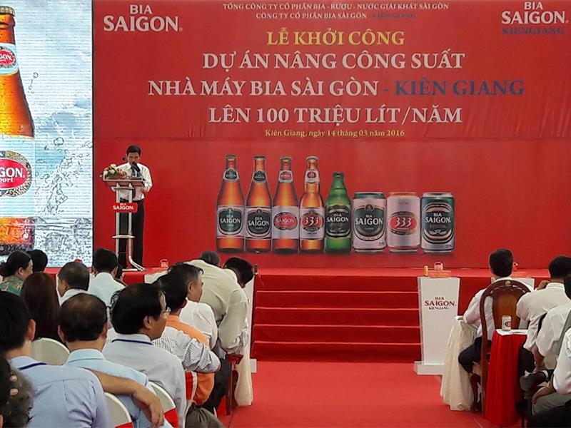 Khởi công nhà máy Bia Sài Gòn tại Khu công nghiệp Thạnh Lộc