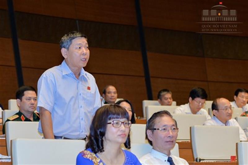 Đại biểu Quốc hội Nguyễn Hoàng Mai phát biểu tại hội trường. Ảnh: quochoi.vn