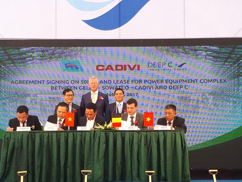 Lễ ký kết thỏa thuận nguyên tắc thuê 50 ha giữa KCN Deep C III và CTCP thiết bị điện Việt Nam (GELEX)