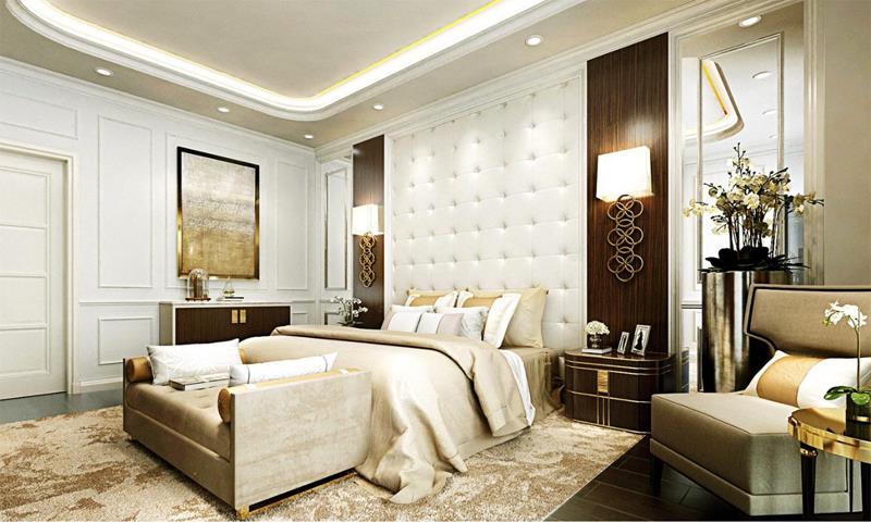 Nội thất phòng ngủ dát vàng đầy tinh tế toát lên đẳng cấp của mỗi chủ nhân danh giá.