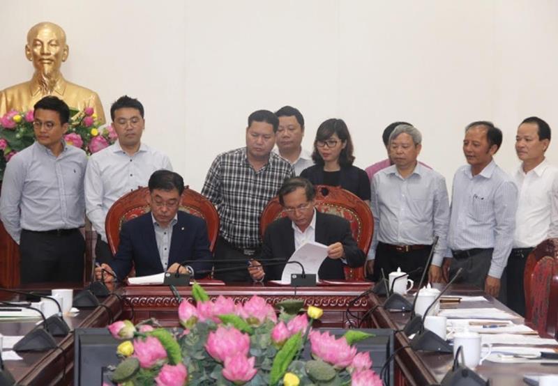 UBND Tỉnh Thanh Hóa và Công ty CJ Seafood (Hàn Quốc) ký kết biên bản ghi nhớ về Dự án hợp tác trong ngành công nghiệp chế biến thủy sản.