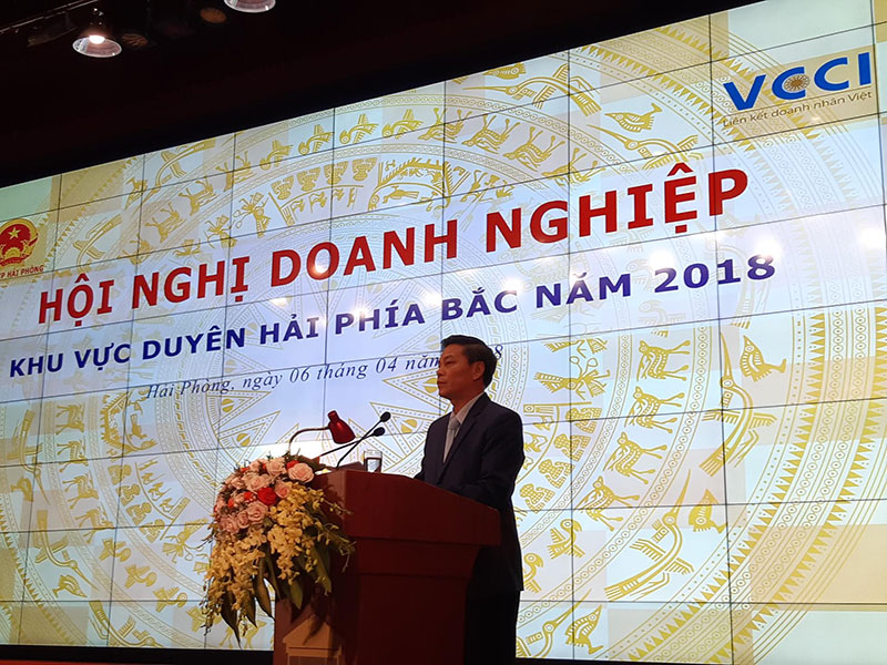 Ông Nguyễn Văn Tùng, Chủ tịch UBND thành phố Hải Phòng phát biểu khai mạc.