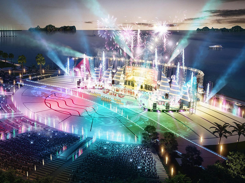 Quảng trường Sun Carnival Plaza quy mô lớn và hiện đại bậc nhất Việt Nam - Trung tâm của Carnaval Hạ Long 2018.