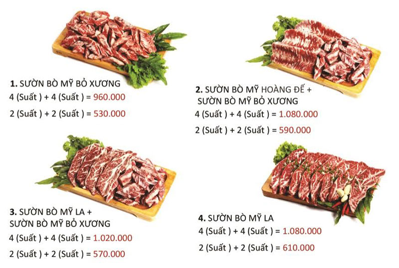Các set thịt “best seller” tại Meat Plus.