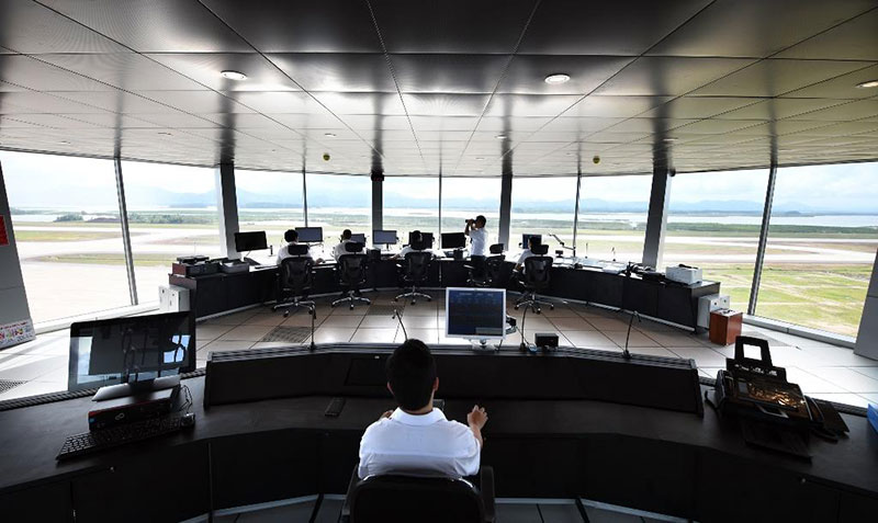 Đài kiểm soát không lưu tại Cảng hàng không Quốc tế Vân Đồn.